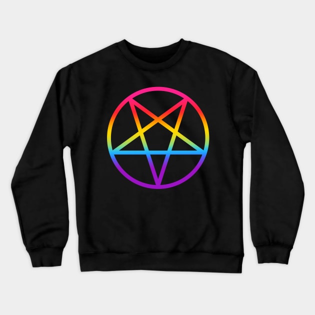 Pride Pentagram Crewneck Sweatshirt by anomalyalice
